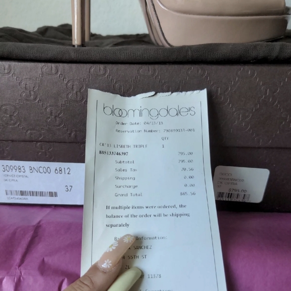 Gucci "Lisbeth" Vernice Crystal Strappy Heels - Picture 12 of 13